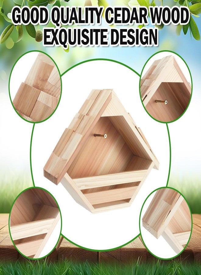 DoubleFill 1 Pcs Cedar Dove Nesting Box Dove House Nest for Bird Pigeon Outside Doves Nesting and Roosting Platform Garden Decoration (Novelty) - Image 3